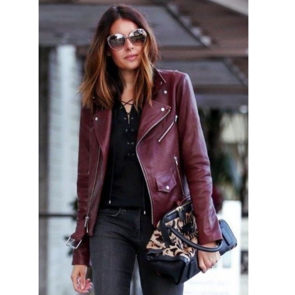 NEW Abercrombie (A&F) Leather Moto Jacket - Picture 1 of 15
